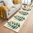 thumbnail image 1 of Green Botanical Kitchen Runner Rug 2x6 Washable Runners for Hallway Non Slip Tropical Leaves Farmhouse Large Area Rug Indoor Floor Carpet for Bathroom Laundry Entryway Bedroom Living Room, 1 of 8