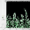 thumbnail image 1 of Green Botanical Leaves Shower Curtain Watercolor Eucalyptus Leaf Spring Plant Aesthetic Home Fabric Bathroom Decor Set with Hooks,70 W X 71 H, 1 of 3