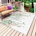 thumbnail image 1 of Green Botanical Outdoor Rug for Patio/Deck/Porch, Non-Slip Large Area Rug 5 x 8 Ft, Spring Floral Summer Eucalyptus Leaves Indoor Outdoor Rugs Washable Area Rugs, Reversible Camping Rug Carpet Runner, 1 of 8