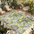 thumbnail image 1 of Green Botanical Outdoor Rug for Patio/Deck/Porch, Non-Slip Large Area Rug 6 x 9 Ft, Spring Floral Summer Botanical Rustic Indoor Outdoor Rugs Washable Area Rugs, Reversible Camping Rug Carpet Runner, 1 of 8