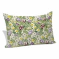 thumbnail image 1 of Green Botanical Pillow Covers, Linen Long Throw Pillow Case, Spring Floral Summer Botanical Rustic Holiday Pillow Protector Decorative Cushion Cover for Living Room/Bedroom 20" x 36", 1 of 8