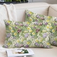 thumbnail image 1 of Green Botanical Pillow Protectors with Zipper Standard Size, Spring Floral Summer Botanical Rustic Soft Brushed Microfiber Breathable Throw Pillow Covers, Pillowcase for Couch Sofa Bedroom 20"x26", 1 of 9