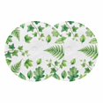 thumbnail image 1 of Green Botanical Round 13 Inch Placemats Set of 2, Spring Ivy Ferns Leaves Plants HeatResistant Non Slip Place Mats for Dining Table, Wipeable Braided Kitchen Table Mats for Housewarming, 1 of 9