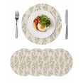 thumbnail image 1 of Green Botanical Round 13 Inch Placemats Set of 4, Pastoral Elegant Spring Floral Rustic HeatResistant Non Slip Place Mats for Dining Table, Wipeable Braided Kitchen Table Mats for Housewarming, 1 of 9