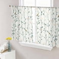 thumbnail image 1 of Green Botanical Semi Sheer Curtains 54 Inch Length 2 Panels Set, Spring Summer Birds Watercolor Sheer Kitchen Curtain Privacy Voile Window Curtain for Living Room Bedroom Rod Pocket Drapes, 1 of 7