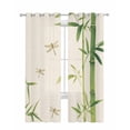 thumbnail image 1 of Green Botanical Sheer Curtains 84 Inch Length 2 Panels Set for Living Room/Bedroom, Farmhouse Dragonfly Kitchen Curtains with Grommet Semi-Sheer Curtains Drapes Voile Window Treatments 42"x84"x2, 1 of 7