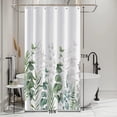 thumbnail image 1 of Green Botanical Shower Curtains 36x72 Inch Spring Natural Eucalyptus Leaves for Modern Minimalism Bathroom Decor Fabric Waterproof Polyester Sets with Hooks, 1 of 6
