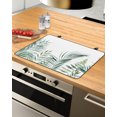 Green Botanical Stove Top Covers for Electric Stove, Heat Insulation