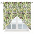 thumbnail image 1 of Green Botanical Swag Valances for Windows, Kitchen Window Curtains Over Sink, Spring Floral Summer Botanical Rustic Window Treatment Curtains for Living Room/Bedroom Curtains 2 Panel Sets 36"x45", 1 of 8