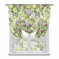 thumbnail image 1 of Green Botanical Tie Up Curtains for Windows, Adjustable Balloon Window Shades, Spring Floral Summer Botanical Rustic Kitchen Window Treatments Farmhouse Short Curtains with Rod Pocket 42"x45", 1 of 8