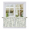 thumbnail image 1 of Green Botanical Tier Curtains, Spring Summer Birds Watercolor Light Filtering Kitchen Curtains, 2Pcs Rod Pocket Half Window Treatments Panels for Sink Cafe Cabinet Camper 27.5x36 Inches, 1 of 9