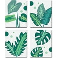 thumbnail image 1 of Green Botanical Wall Art Print Set of 4 Tropical Leaves Plants Pictures Print Poster Modern Artwork Nature Plant for Livingroom Bedroom Bathroom Home Office Kitchen, 1 of 7