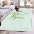 thumbnail image 1 of Green Bow Area Rugs 4'x6', Washable Small Throw Rugs for Office Bathroom, Cute Bowknot Minimalist Solid Color Indoor Outdoor Rug Non-Slip Low Pile Carpet Runner Reversible Floor Mats, 1 of 8