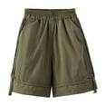 thumbnail image 1 of Green Boys Athletic Casual Shorts, Lightweight Breathable Quick Dry Polyester Elastic Waist Active Play Shorts for Kids Boys 2-15 Years,Size 9-10 T, 1 of 5