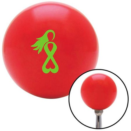 Green Breast Cancer Awareness Red Shift Knob with M16 x 1.5 Insert Shifter Auto