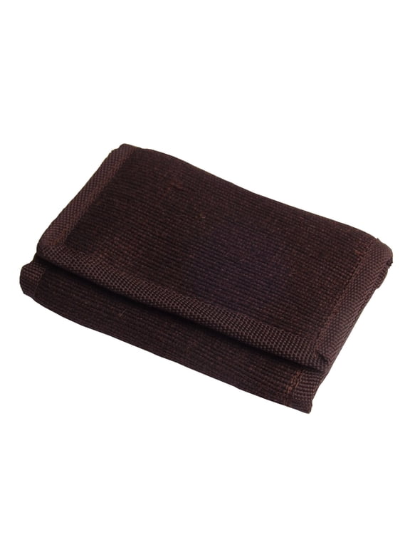 Brown Natural Abaca-Fiber Trifold Wallet