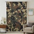 thumbnail image 1 of Green Brown Black Sheer Curtains 96 Inches Long, Vintage Farmhouse Abstract Patterned Light Filering Curtains, Privacy Drapes Simi Floor to Veiling Curtain for Living Room Bedroom Window Treatment, 1 of 9