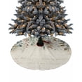 thumbnail image 1 of Green Brown Botanical Christmas Tree Skirt 36 Inches Large Christmas Skirt Tree, Farmhouse Eucalyptus Leaves Rustic Tree Skirt Christmas Decorations for Fireplace Party Holidays Indoor Outdoor, 1 of 1