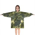 thumbnail image 1 of Green Brown Camo Forest Pattern Blanket Hoodies for Kids 6-13YR Oversize Wearable Blanket Hoodies for Boys Girls Teens, 1 of 7