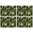 thumbnail image 1 of Green Brown Camo Forest Pattern Summer Placemats Table Placemats Set Of 4-Linen Kitchen Washable Placemats Table Mats 11.8"x17.7" Non-Slip Heat Resistant, 1 of 6