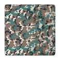 thumbnail image 1 of Green Brown Camo Irregular Shapes Pattern Square Fitted Tablecloth with Elastic Edge,Square Table Cover,Washable Elastic Table Cover for Home Kitchen Party Decor 34"x34", 1 of 6