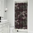 thumbnail image 1 of Green Brown Camo Mixed Shapes Pattern Shower Curtain 36"x72" ,Bathroom Decorative Shower Curtains Set with 12 Hooks,Modern Waterproof Washable Shower Curtain, 1 of 6