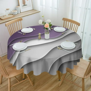 Green Brown Gradient Geometric Abstract Round Waterproof Tablecloth Home Decorative Table Cover Party Wedding Dining Table Cloth