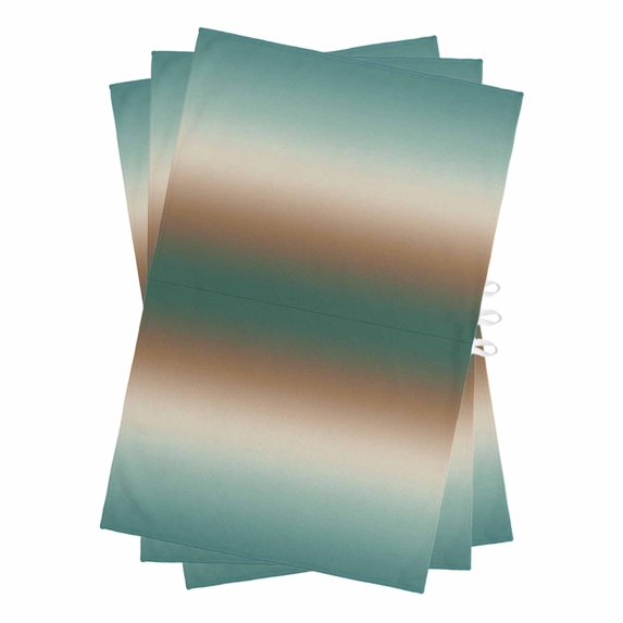 Green Brown Ombre Kitchen Towels Set of 3, Water Absorbent Dish Towel, Modern Gradient Abstract Art Decorative Hand Towels - Quick Drying Cloth for Cooking Baking, 18x28 Inch