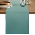 thumbnail image 1 of Green Brown Ombre Table Runner 72 Inches, Abstract Aesthetics Modern Art Bed Runner Dresser Scarves Tabletop for Indoor Outdoor Parties/Ceremony/Banquet, 14" x 72", 1 of 9