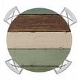 thumbnail image 1 of Green Brown Round Tablecloth for 55-60 Inch Tables, Fitted Table Cover with Elastic Edge, Country Wood Grain Abstract Stripe Waterproof Outdoor Table Cloth Protector for Patio Garden Dinner Picnic, 1 of 9