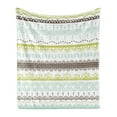 thumbnail image 1 of Green and Brown Soft Flannel Fleece Throw Blanket, Geometrical Half Circles Lines Curves Floral Design, Cozy Plush for Indoor and Outdoor Use, 50" x 70", Yellow Green Mint Green, by Ambesonne, 1 of 6