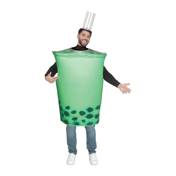 Green Bubble Tea Adult Costume | One Size Fits Most