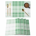 thumbnail image 1 of Green Buffalo Plaid Placemats Set of 1, Spring Rustic Non-Slip Place Mats Washable Table Mats for Kitchen Dining Table Decorations Indoor/Outdoor, 1 of 9