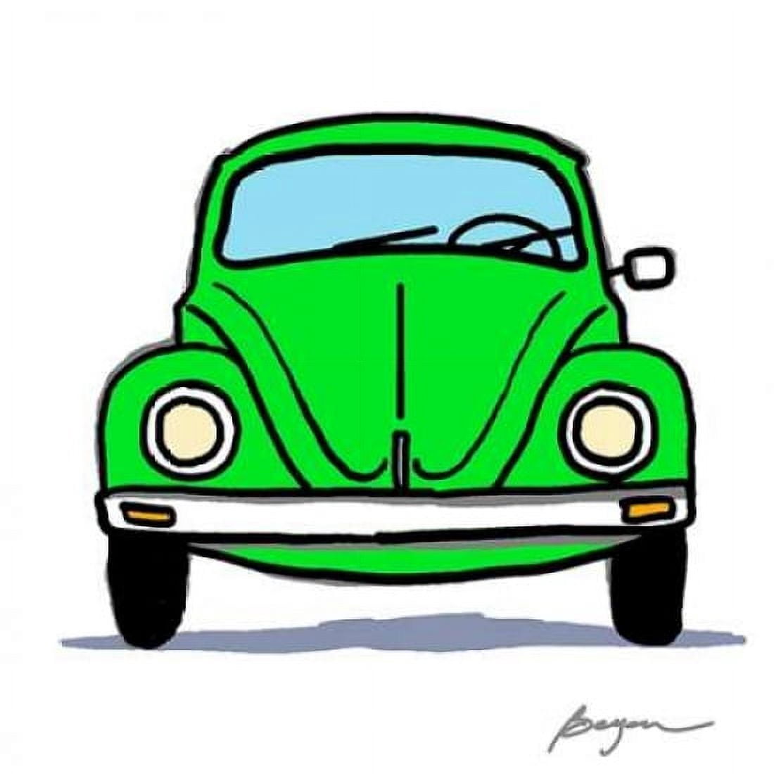 Green Bug Canvas Art - Carlos Beyon (24 x 24)