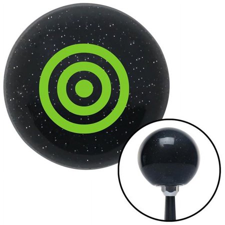 Green Bulls Eye Black Metal Flake Shift Knob with M16 x 1.5 Insert Shifter Auto Brody