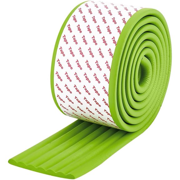 Green Bunk Bed Ladder Pads Soft Ladder Pads with Strong Adhesive 2m/2.2 Yards Long 80mm/3.15" Wide 8mm Thick Rubber Material Self-Adhesive LADDER Corner Protectors