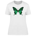 thumbnail image 1 of Green Butterfly Insect T-Shirt Women -Image by Shutterstock, Female Medium, 1 of 2