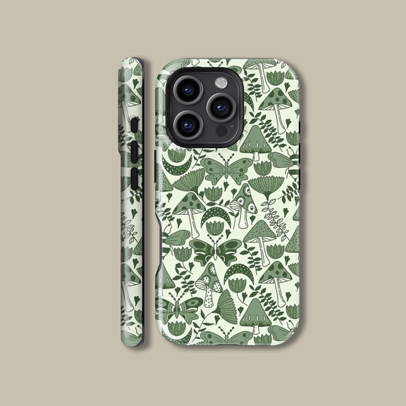 Green Butterfly MagSafe Case for iPhone Samsung Nature Art