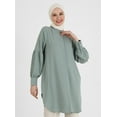 thumbnail image 1 of Green - Button Collar - Tunic - Refka, 1 of 5