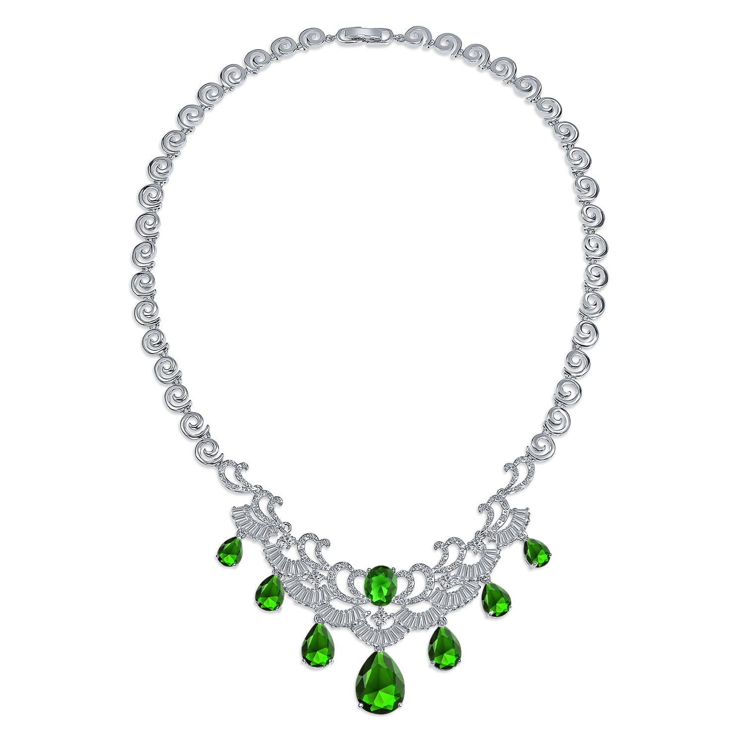 Buy online Green Metal Statement Necklace from fashion jewellery for Women  by Imli Street for ₹589 at 41% off | 2024 Limeroad.com