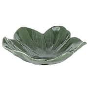 Green Cabbage Leaf Ceramic Plate, Vintage Thanksgiving Dinnerware, Liling Porcelain Serving Platter, Decorative Fruit Dish for Home Kitchen Dining, Microwave Oven Refrigerator Safe, 9.1 in 23 cm