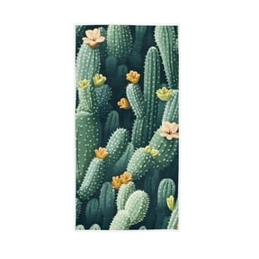 Green Cactus Face Towel Absorbent Hand Towels Bath Sport Gym