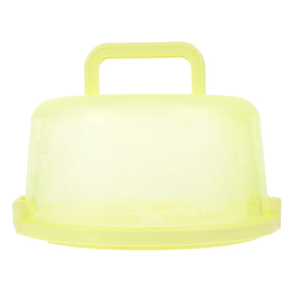 Portable Green Cake Carrier with Handle - Cake Storage Stand for Easy Transport and Serving