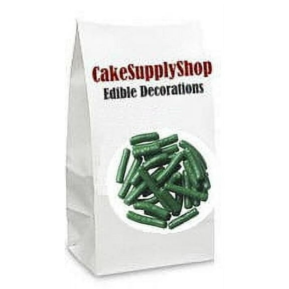Green Cake & Cupcake Decoration Confetti Jimmies Sprinkles