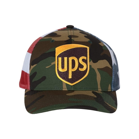 Green Camo American Flag Back United Parcel Service Official Style Color Embroidered Patch Front Snapback Khaki Brown Baseball Cap Hat 112PM