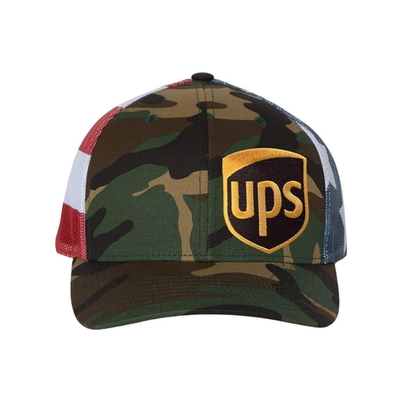 Green Camo American Flag Back United Parcel Service Official Style Color Embroidered Side Patch Front Snapback Khaki Brown Baseball Cap Hat 112PM