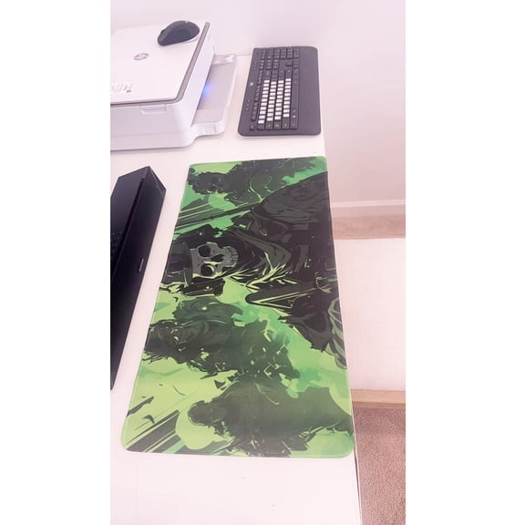 Green Camo Skull Large Gaming Mouse Pad Tactical Desk Mat for Gamers & FPS Fans
