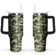 thumbnail image 1 of Green Camouflage 40 OZ Tumbler Cup with Lid and Straw Gifts for Mom Friend Sister Grandma, 1 of 5