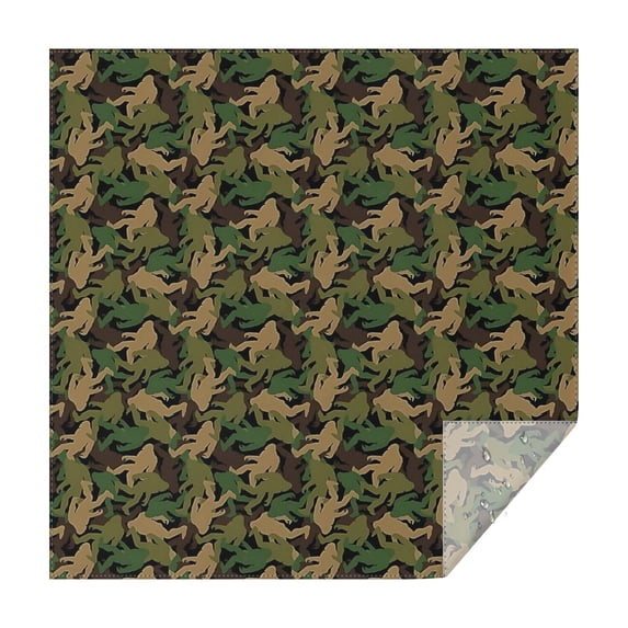 Green Camouflage Bigfoot Pattern Square Tablecloth,Waterproof Square Table Cover,Wipeable Spillproof Washable Table Cover for Home Kitchen Party Decor 52"x52"(132x132cm)