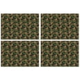thumbnail image 1 of Green Camouflage Bigfoot Pattern Summer Placemats Table Placemats Set Of 4-Linen Kitchen Washable Placemats Table Mats 11.8"x17.7" Non-Slip Heat Resistant, 1 of 6